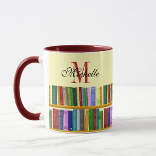 Caneca Biblioteca para gênios. Livros para estudantes int