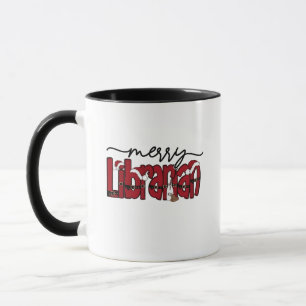 Caneca Bibliotecário Alegre Natal Amante de Livros Biblio