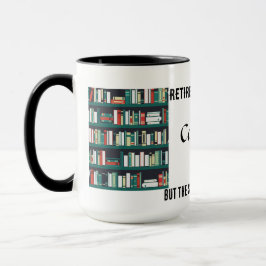Caneca Bibliotecário aposentado - mas a história ainda nã