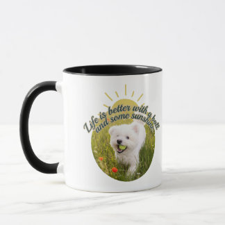 Caneca Bichon & Bola Dias de Dente-de-Leão