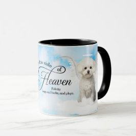 Caneca Bichon Frise Dog Angel Custom Pet Memorial