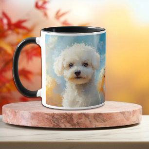 Caneca Bichon Frise Dog Paint Impressionista