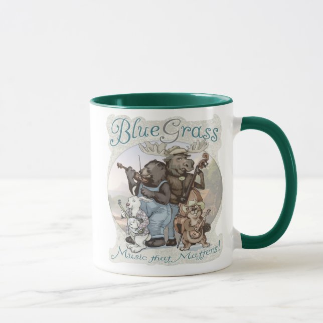 Caneca Bichos do Bluegrass por estúdios de Mudge (Direita)