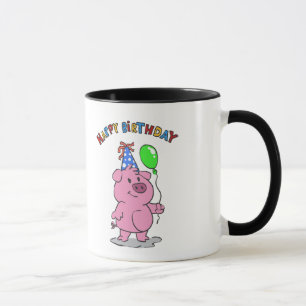 Caneca Bicicleta de Aniversário  escolher cor de fundo