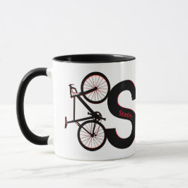 Caneca Bicicleta de montanha, descida, bicicleta