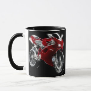 Caneca Bicicleta do esporte que compete a motocicleta