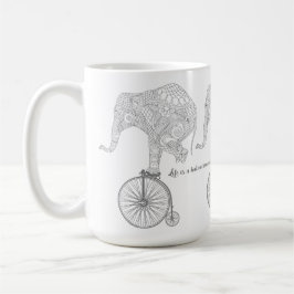 Caneca Bicicleta Penny Farthing de Equilíbrio de Elefante