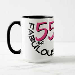 Caneca Bicicleta Rosa Cinzenta 55 Vintage e aniversário f