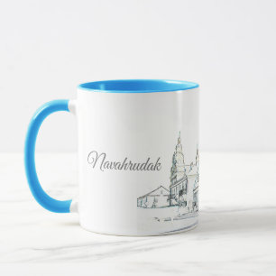 Caneca Bielorrússia Б е л а у р ьс Navahrudak City Sketch