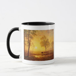 Caneca Bierstadt Albert Sunset na Montanha