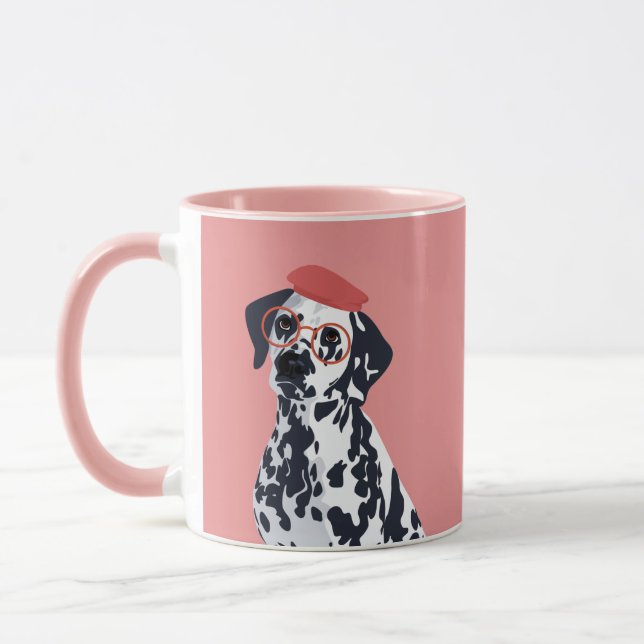 Caneca Biff o cão do Dalmatian do artista (Esquerda)