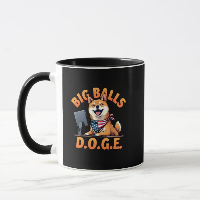 Caneca Big Balls Doge Department of the Efficiency do Gov (Esquerda)