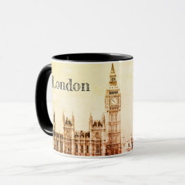 Caneca Big Ben Clock & London, Westminster / vintage UK
