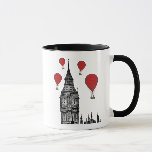 Caneca Big Ben e Red Hot Air Balloons (Direita)
