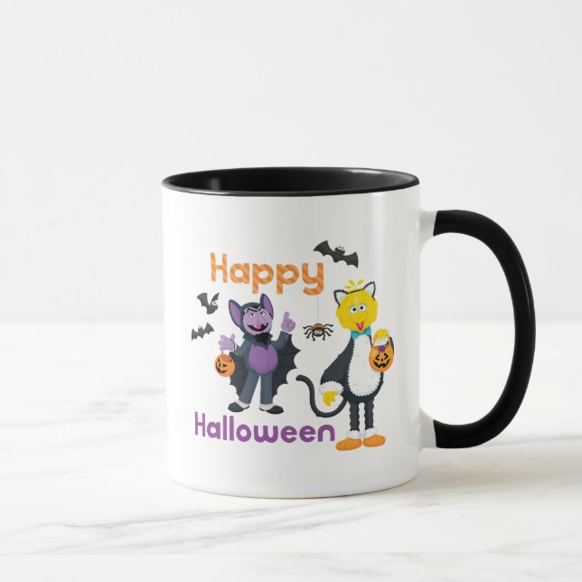 Caneca Big Bird e Count | Feliz Dia das Bruxas (Direita)