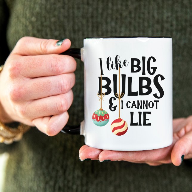 Caneca Big Bulbs Funny Christmas Holiday Stocking Stuffer (Criador carregado)