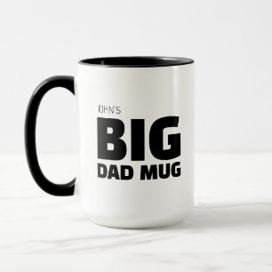 Caneca Big Dad Nome Personalizado Novidade Legal