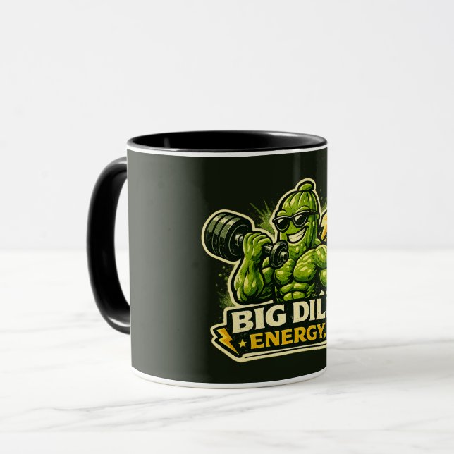 Caneca Big Dill Energy - Amantes da Comida (Frente Esquerda)