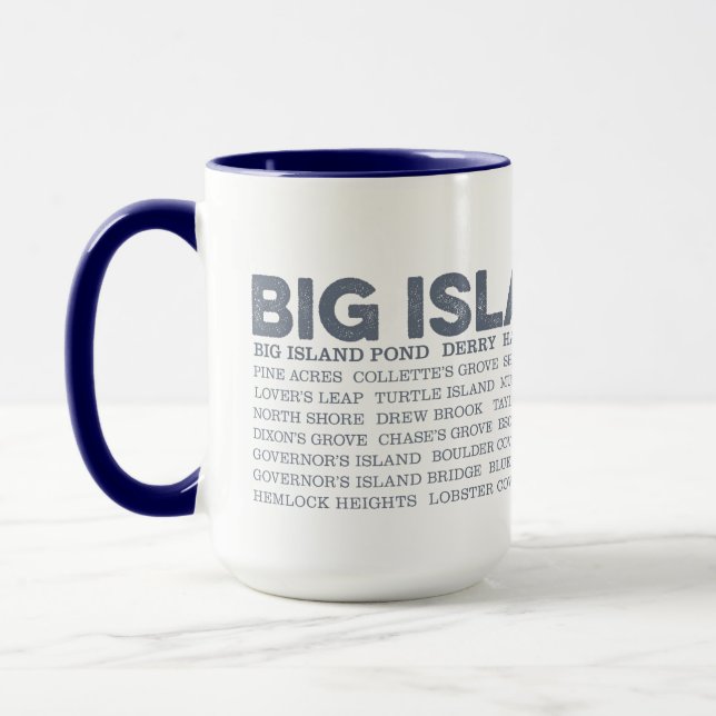 Caneca Big Island Pond New Hampshire Coffee Mug (Esquerda)