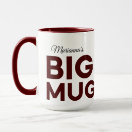 Caneca Big Mug Castanho | Huge Mug | Nome Personalizado d