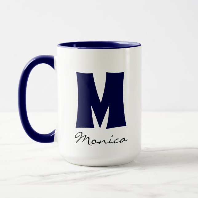 Caneca Big Mug | Huge Mug | Monograma de Nome Personaliza (Esquerda)
