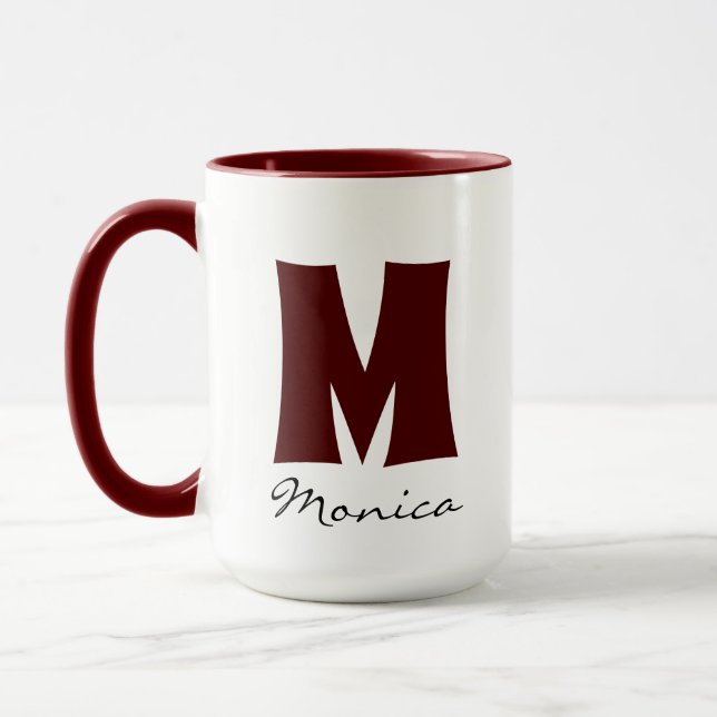 Caneca Big Mug | Huge Mug | Monograma de Nome Personaliza (Esquerda)