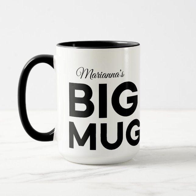 Caneca Big Mug | Huge Mug | Nome Personalizado do Script (Esquerda)
