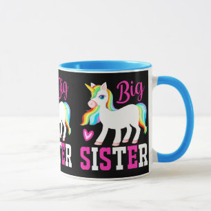 Caneca Big Sister Magical Unicorn com Rainbow Mane & Tail