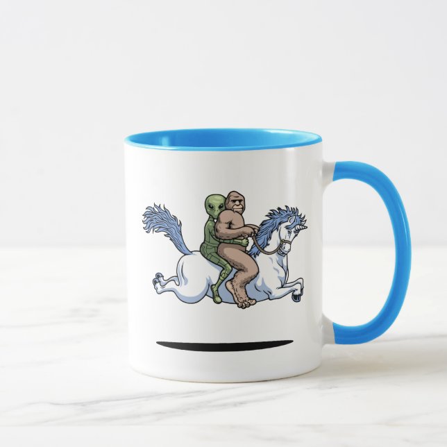 Caneca Bigfoot, alienígena, unicórnio (Direita)