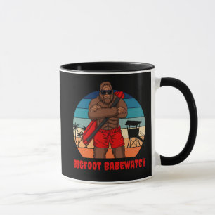 Caneca Bigfoot Babe Watch Beach Lifeguard Engraçado Café