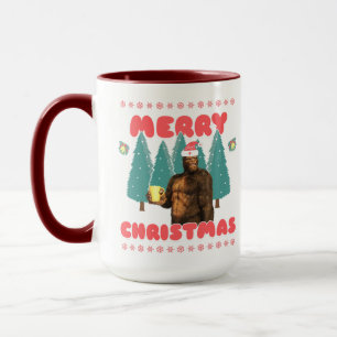 Caneca Bigfoot Engraçado - Feliz Natal
