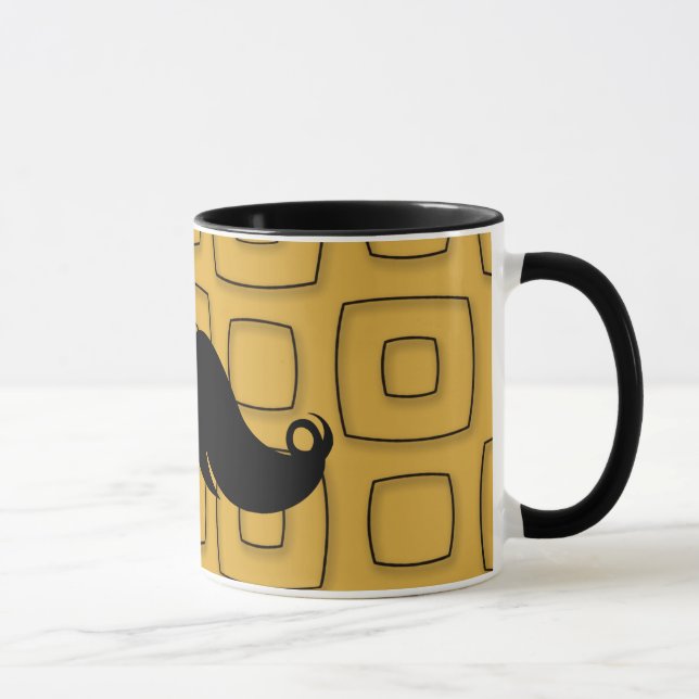 Caneca Bigode preto retro (Direita)