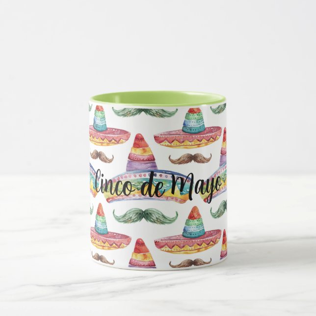 Caneca Bigodes Verdes Marrons Cinco de Maio (Centro)