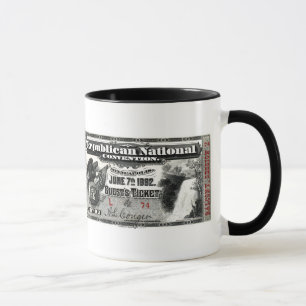 Caneca Bilhete da Convenção Republicana de 1892