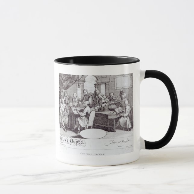 Caneca Bilhete do concerto para a capela de Mary (Direita)