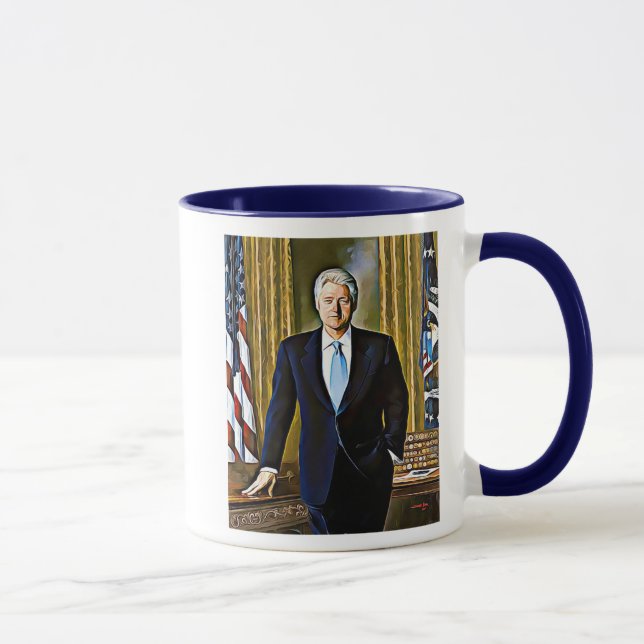 Caneca Bill Clinton 42º Presidente Keepsasaame Coffee Mug (Direita)