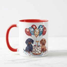 Caneca Birthday Dachshund Dogs