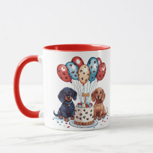 Caneca Birthday Dachshund Dogs