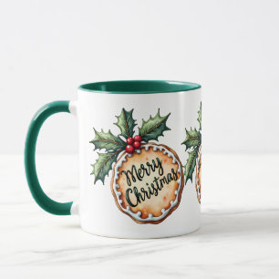 Caneca Biscoito de Natal com Frutas de Azevinho