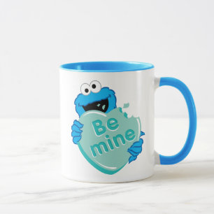 Caneca Biscoito Monstro "Seja Meu" Coração de Doce do Dia