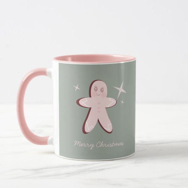Caneca Biscoitos de Gengibre Retrô Natal Groovy  (Esquerda)