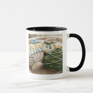 Caneca Biscoitos do Natal e do Hanukkah na placa,