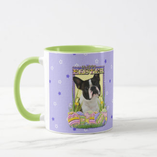 Caneca Biscoitos do ovo da páscoa - Boston Terrier