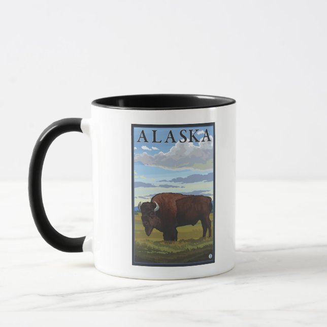 Caneca Bison Scene- Viagens vintage (Esquerda)