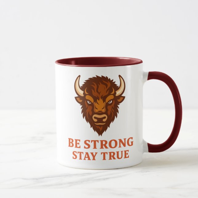 Caneca Bison Strength Inspirational Graphic Tee (Direita)