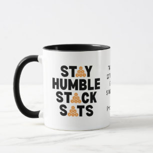 Caneca Bitmoeda STAY HUMBLE STACK SATS Crypto Investor