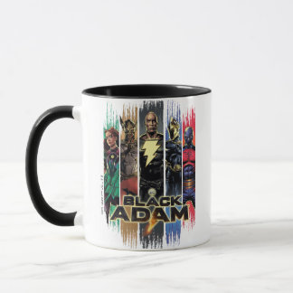 Caneca Black Adam Characters In Stripes Graphic