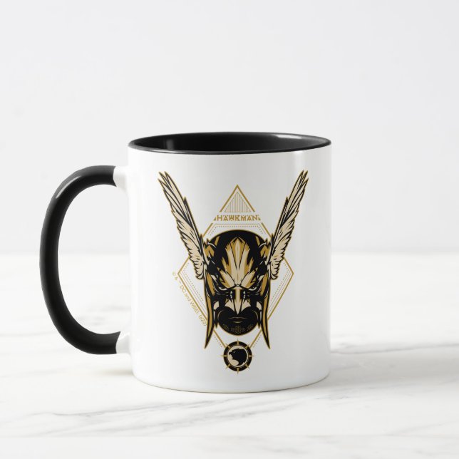 Caneca Black Adam | Gráfico de Capacetes Hawkman (Esquerda)