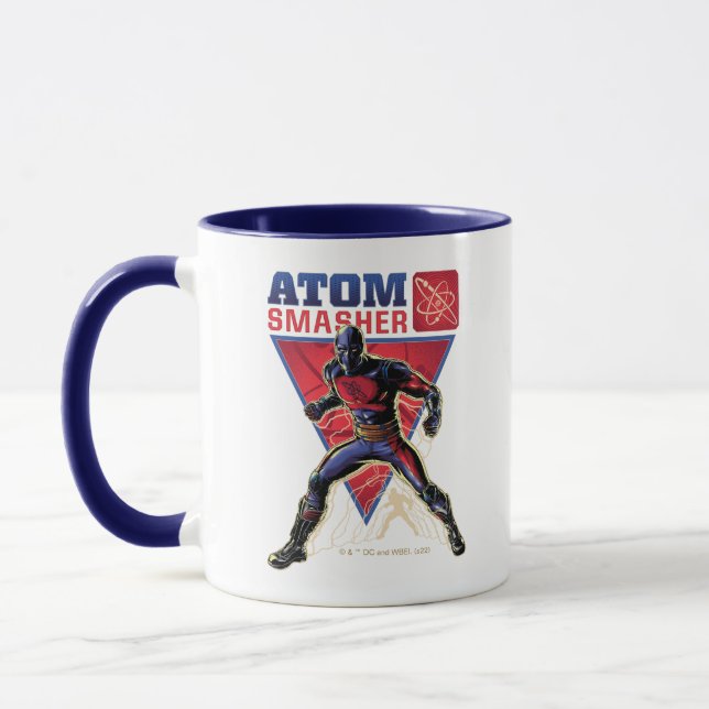 Caneca Black Adam | Gráfico de Caracteres Atom Smasher (Esquerda)