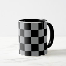 Black and Gray Checkered Print